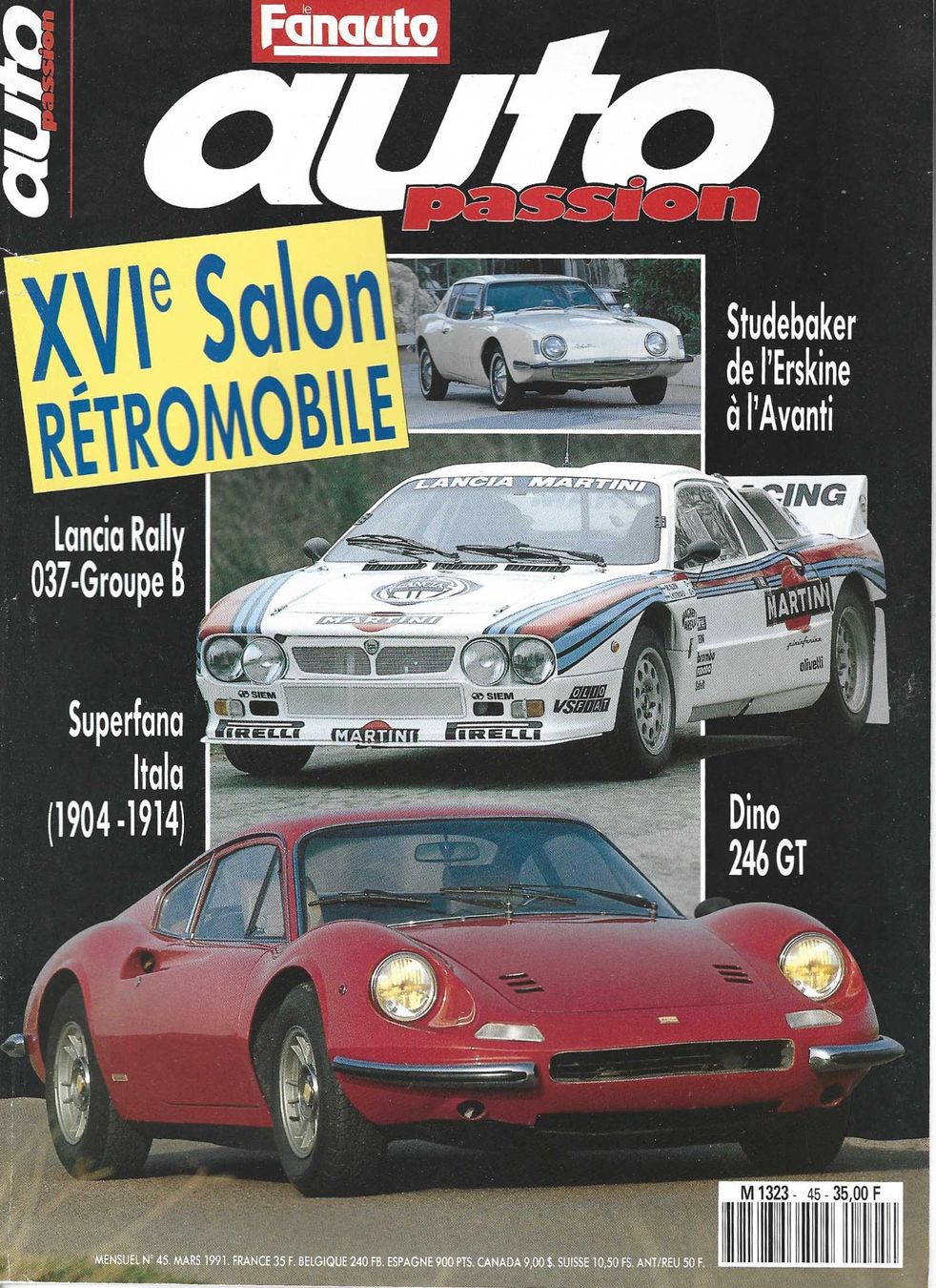 Libri: Auto Passion No 45, mars 1991 – Usato da Fontainemelon venduto da Jice12