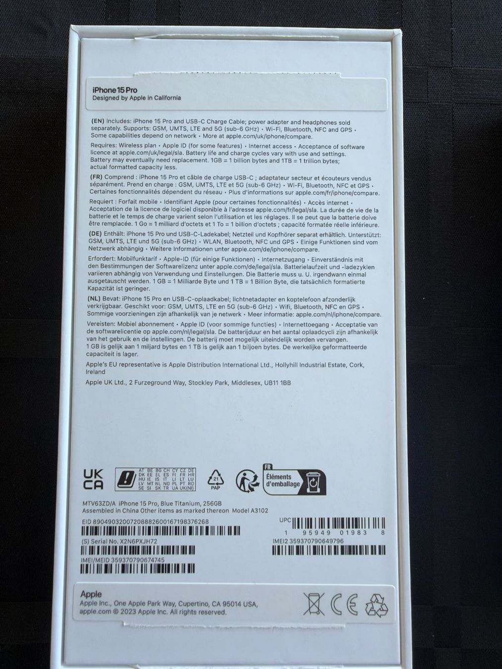 Apple Handys / Smartphones: iPhone 15 Pro 256GB Blue Titanium – Gebraucht aus Richterswil von Catchagugu 3