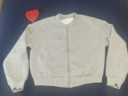 Jacke grau strukturiert Reissverschluss shein Gr M wie neu