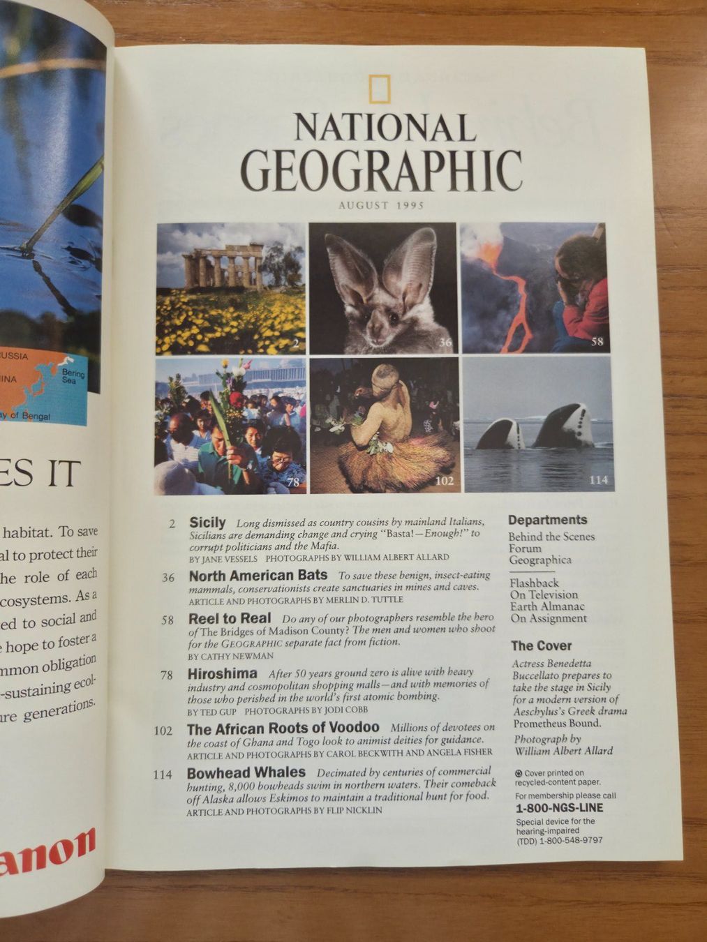 Riviste & Magazine: National Geographic August 1995 Sicily Hiroshima – Usato da Aldesago venduto da lusuardi 1