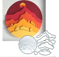Neues Stanzschablonen-Set  Berge  NEU