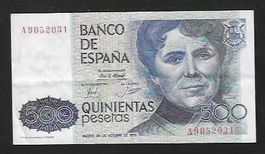 Spanien  500  Pesetas  1979  gebraucht  SCHöN