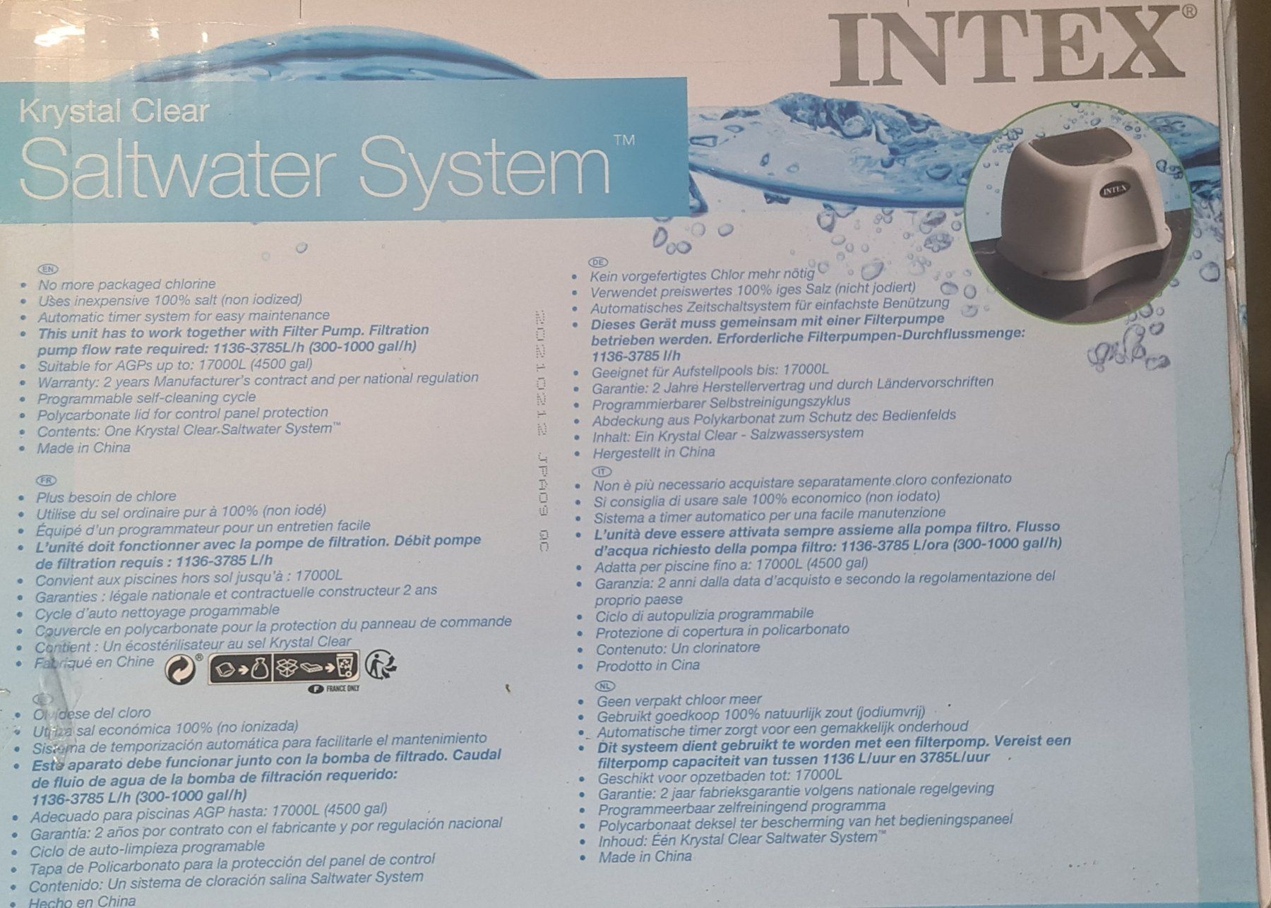 Intex Schwimmbad-Zubehör: Intex Salzwasser und Filteranlage – Gebraucht aus Würenlos von tom_walter 1