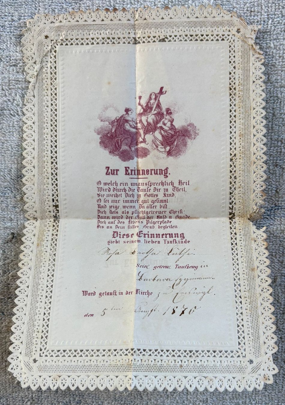 Documenti: ZUR ERINNERUNG 1876 – Usato da Ostermundigen venduto da wini63