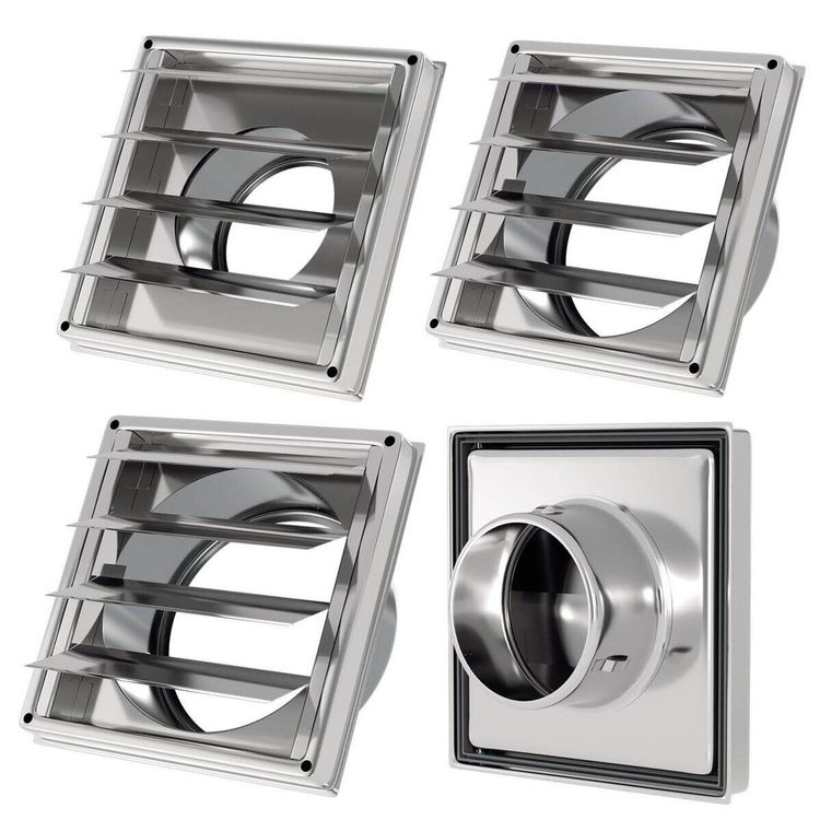 Merriway Lüftungsgitter Aluminium-Gold – 229 X 77 Mm, Verschiebbare Lamellen, Weiß, Für Gas-/Öl-Entlüftung