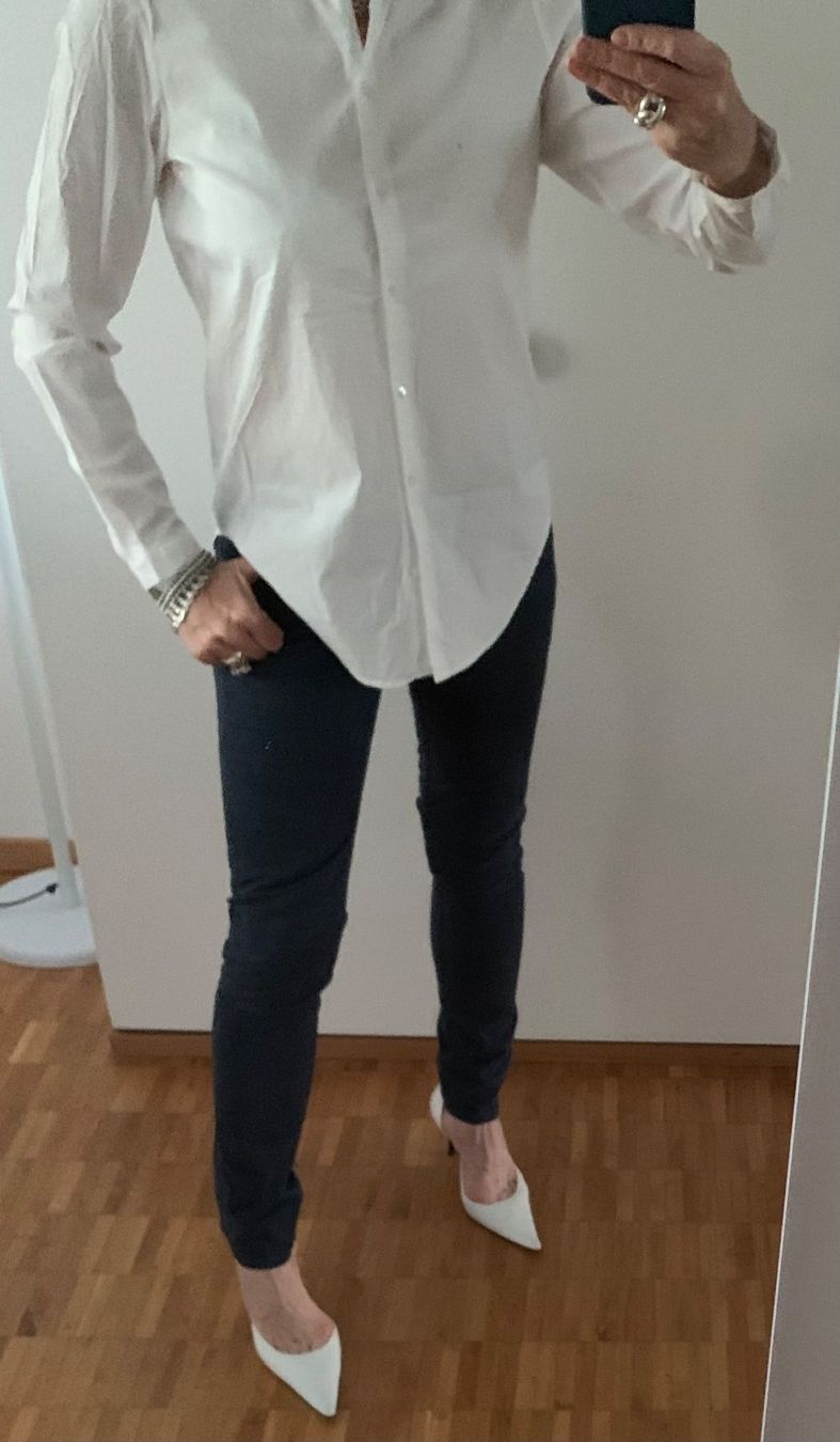 Esprit Camicette: Hemdbluse/ESPRIT Baumwolle Weiss – Nuovo (secondo la descrizione) da Adliswil venduto da Jessik0