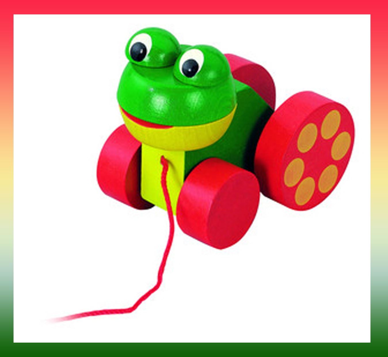 Giocattoli: Ziehfigur Frosch – Nuovo e nell'imballaggio originale da Mosnang venduto da glascom