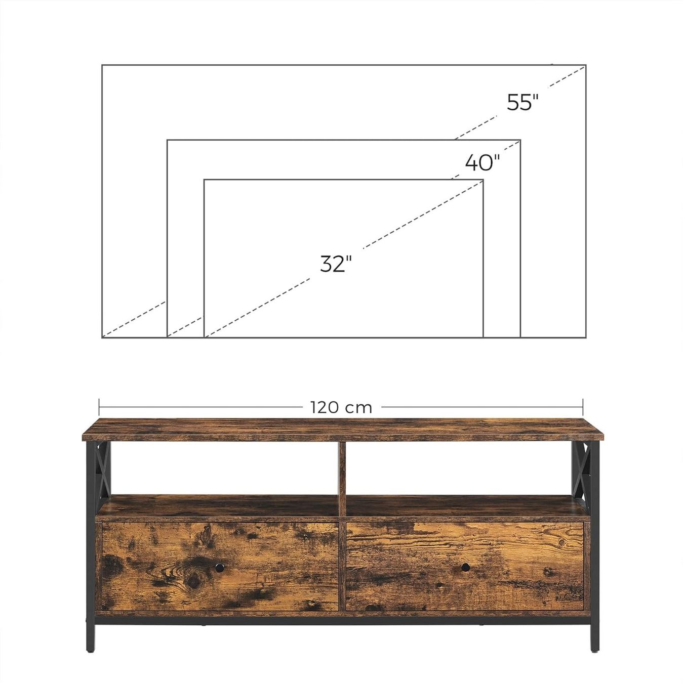 Altro materiale per ufficio: VASAGLE Fernsehtisch 120x40x50cm – Nuovo e nell'imballaggio originale da Bottighofen venduto da zaap 8