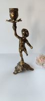 Vintage Kerzenständer Messing / Bronze – Putto / Engel,