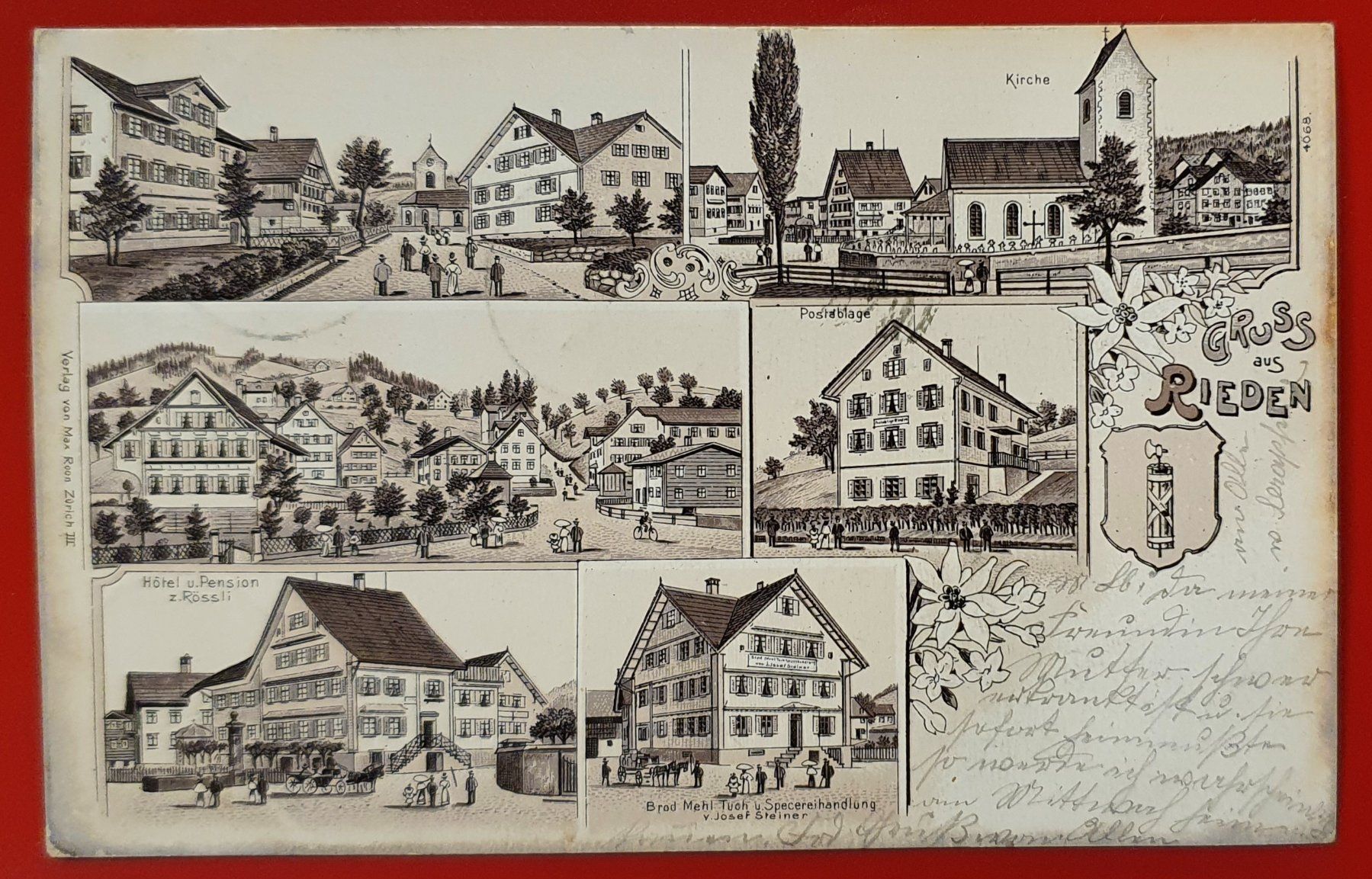 Cartoline postali: Gruss aus Rieden 1905 - TOP – Usato da Kreuzlingen venduto da Rschweiz1