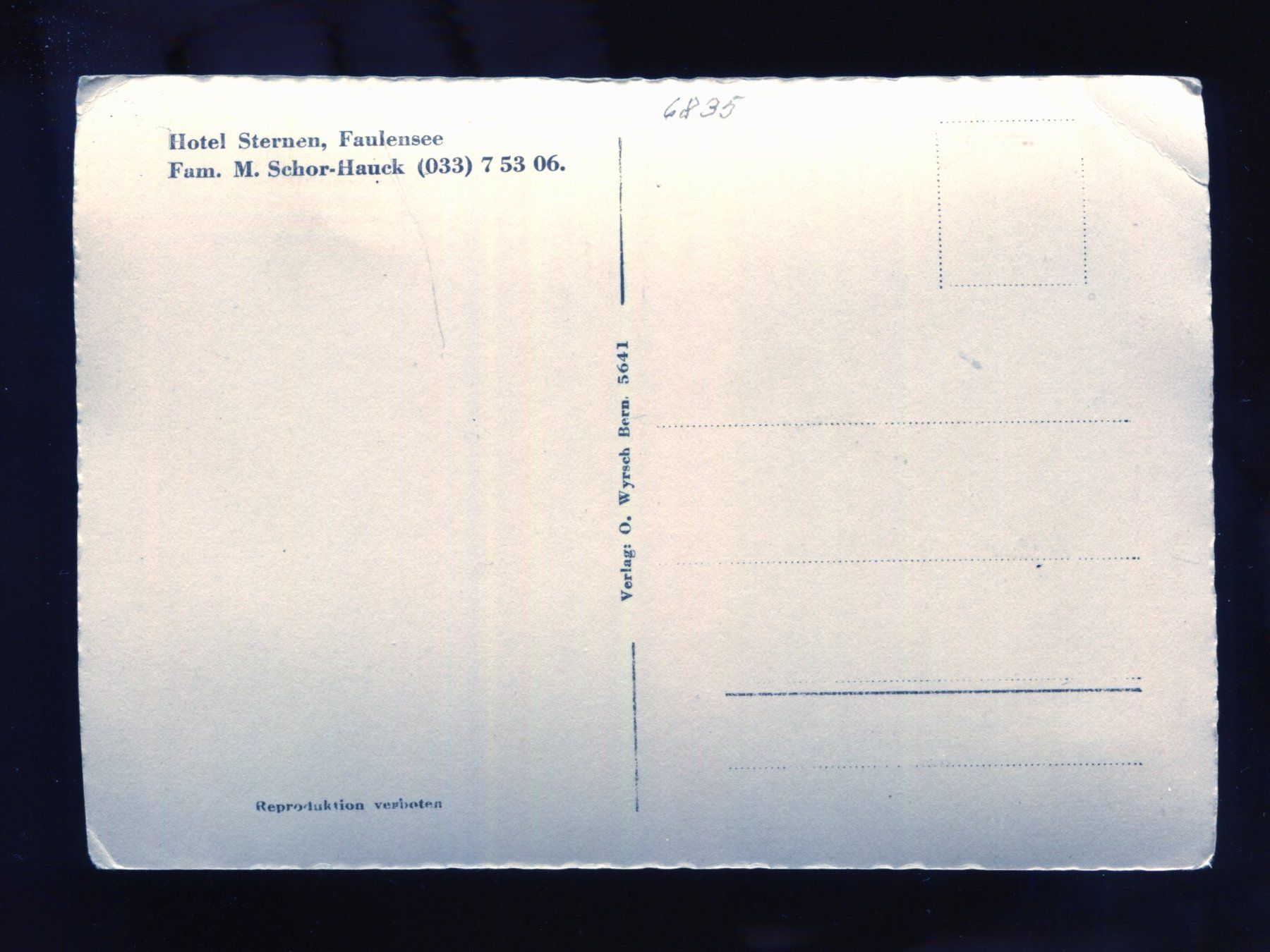 Cartoline postali: Faulensee, Hotel Sternen – Usato da Aarau venduto da Elmaar41 1