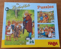 *HABA - 3 X 24 T. - PUZZLES - HÄSCHEN* 24 X 29/VOLLSTÄNDIG