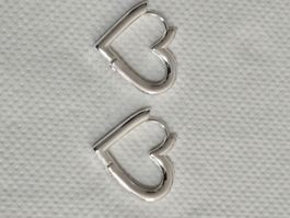 Boucles d'oreilles coeur argent 925 neuves 