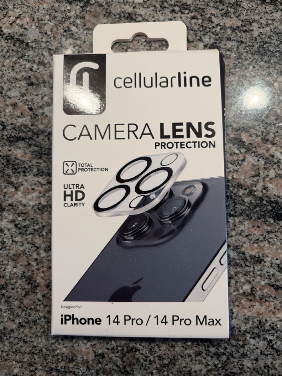 Cover & Protezioni schermo: Cellularline Kamerainschutz iPhone 14 Pro / Pro MaxNeu – Nuovo e nell'imballaggio originale da Magden venduto da rom_5zrl