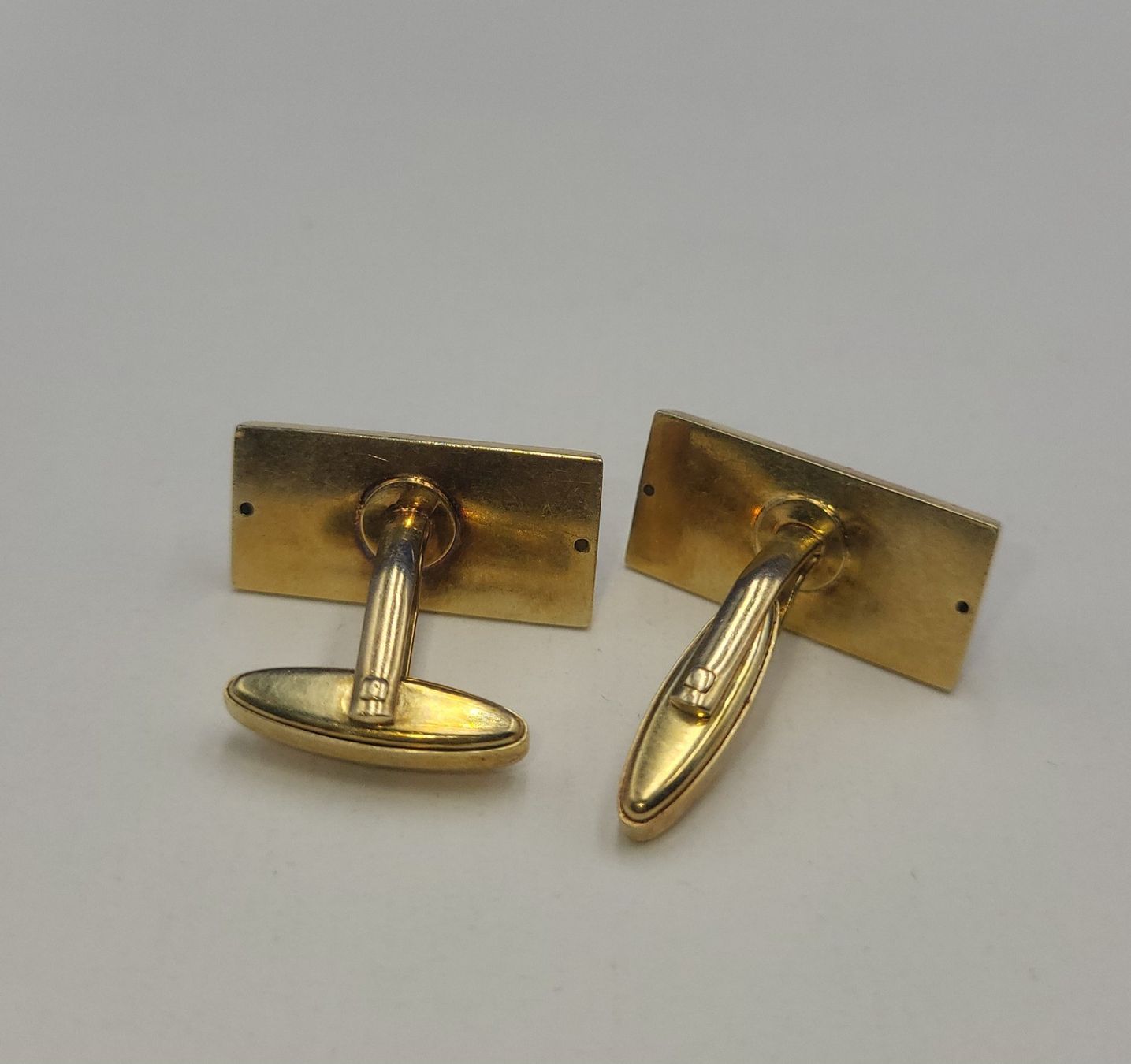 Gemelli: Massiv Gold 585 Manschettenknöpfe Mit Lapislazuli – Usato da Wald ZH venduto da Aniade 2