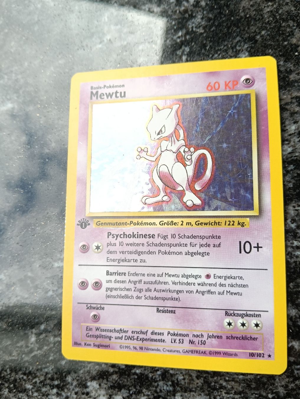 Pokémon Carte collezionabili: Pokemon Base Set 1 Edition Holo Mewtu – Usato da LEUZIGEN venduto da mic_sdh5 1