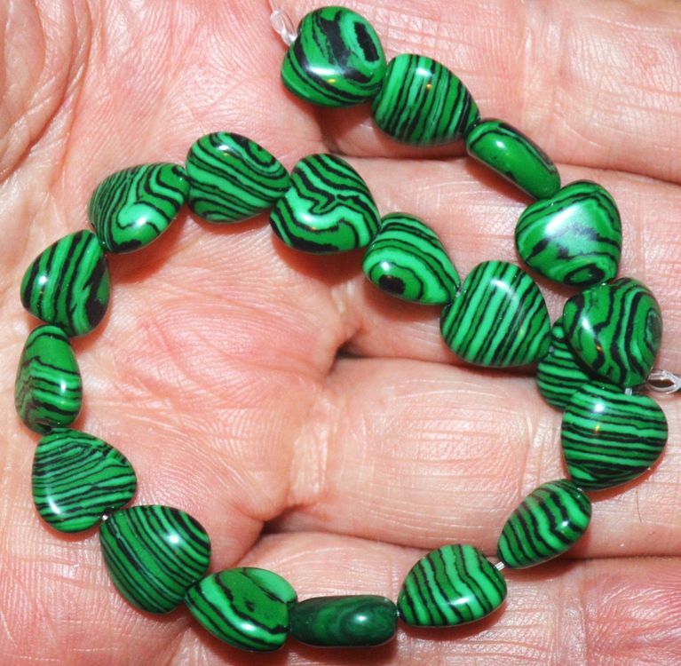 Turquoise AAA Square Bead Strand | 10x10x5mm | Green, Gold, Brown | 39 Beads |