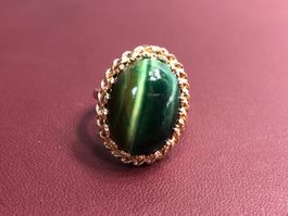 Vintage Ring mit Cabochon aus 14 Karat Roségold Au 585