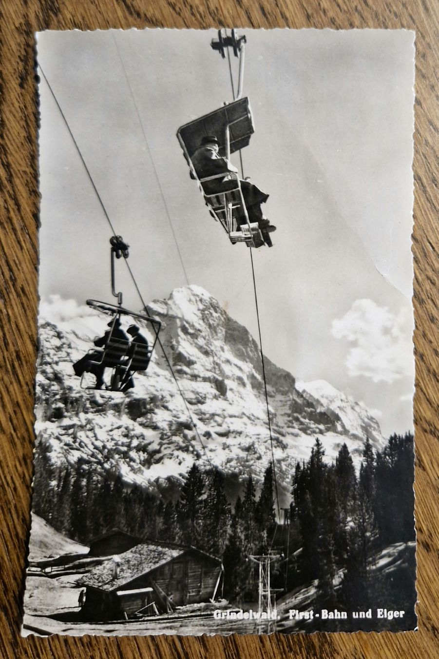 Ansichtskarten: Grindelwald  First Sesselbahn, Werbestempel 1950 – Gebraucht aus Ebikon von Donar50