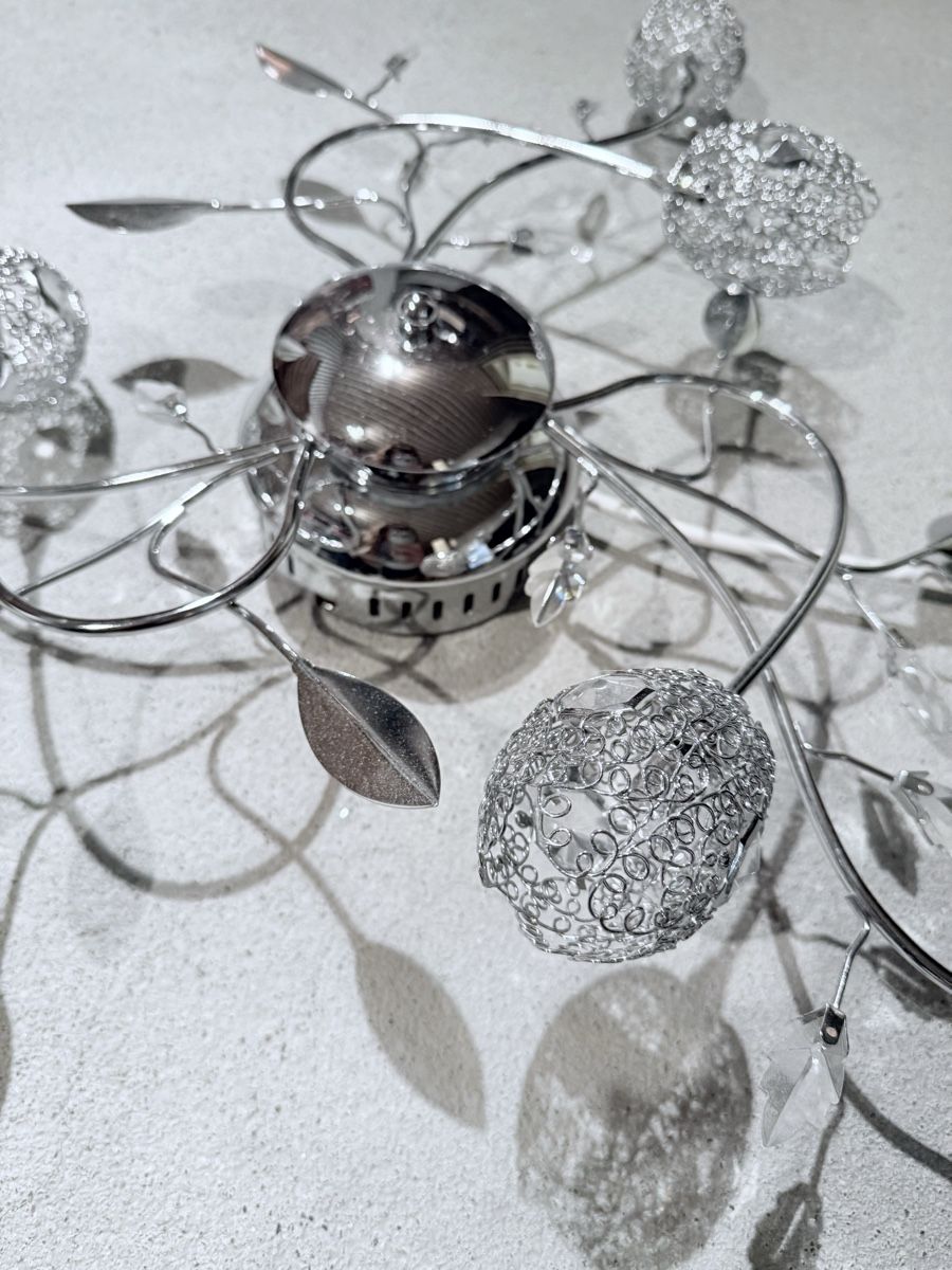 Lampen: Lampe Deckenlampe/Wandlampe Silber Blumen Design – Gebraucht aus Malans GR von amalie94 1