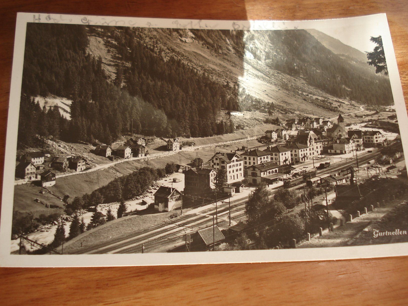 Ansichtskarten: Gurtnellen, Bahnlinie, 1925, gelaufen – Gebraucht aus Niederwil AG von morostahu