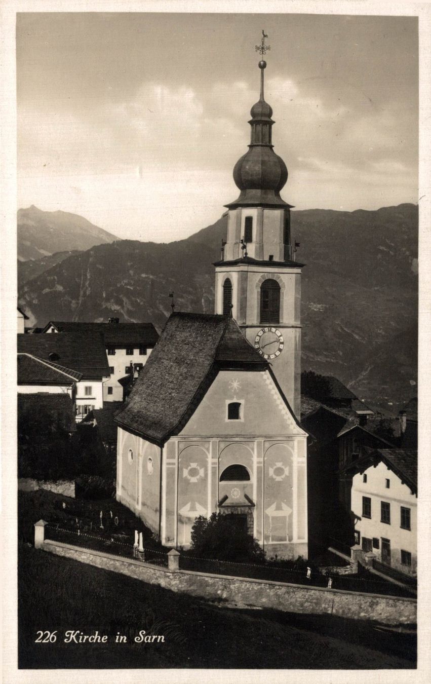 Cartoline postali: Kirche in Sarn (Heinzenberg) – Usato da Bronschhofen venduto da Astore
