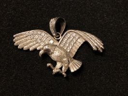 Statement Anhänger Adler mit Zirkonia Top Zustand!