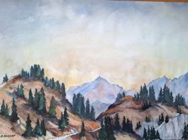 Aquarell Ferdinand Meyer-Streiff Braunwald Seblengrat GL1971