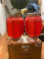 2 lampes chinois 40 cm hauteur environ