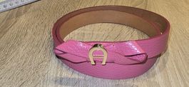 AIGNER Damengürtel, pink, Leder, Grösse 80, neuwertig! (54)