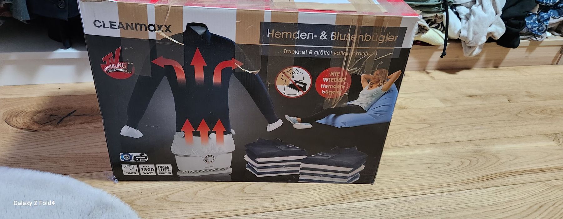 Cleanmaxx Bügeleisen: CleanMaxx Blusenbügler. Nur blusen. – Gebraucht aus Hallau von Dydda