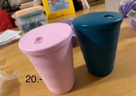 Set di 4 bicchieri con coperchio Tupperware