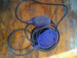 Scheco Zwischenstecker IP54 mit Kabel gebraucht blau