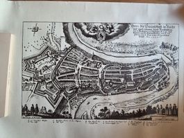 Vintage Landkarte Bern Berna Anno 1353
