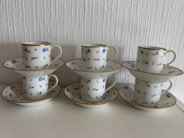 tasses à expresso et sous- tasses en porcelaine fine de Nyo