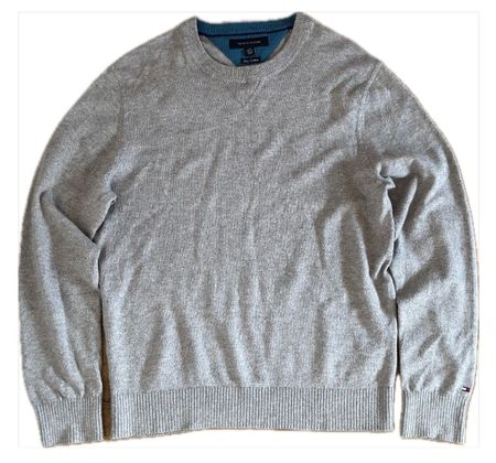 Tommy Hilfiger Pullover, Lux Cotton, grau, L