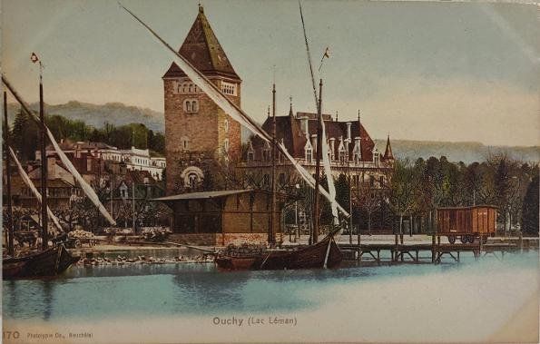 Cartoline postali: OUCHY - Barques - Wagon – Usato da Delémont venduto da Domdom1