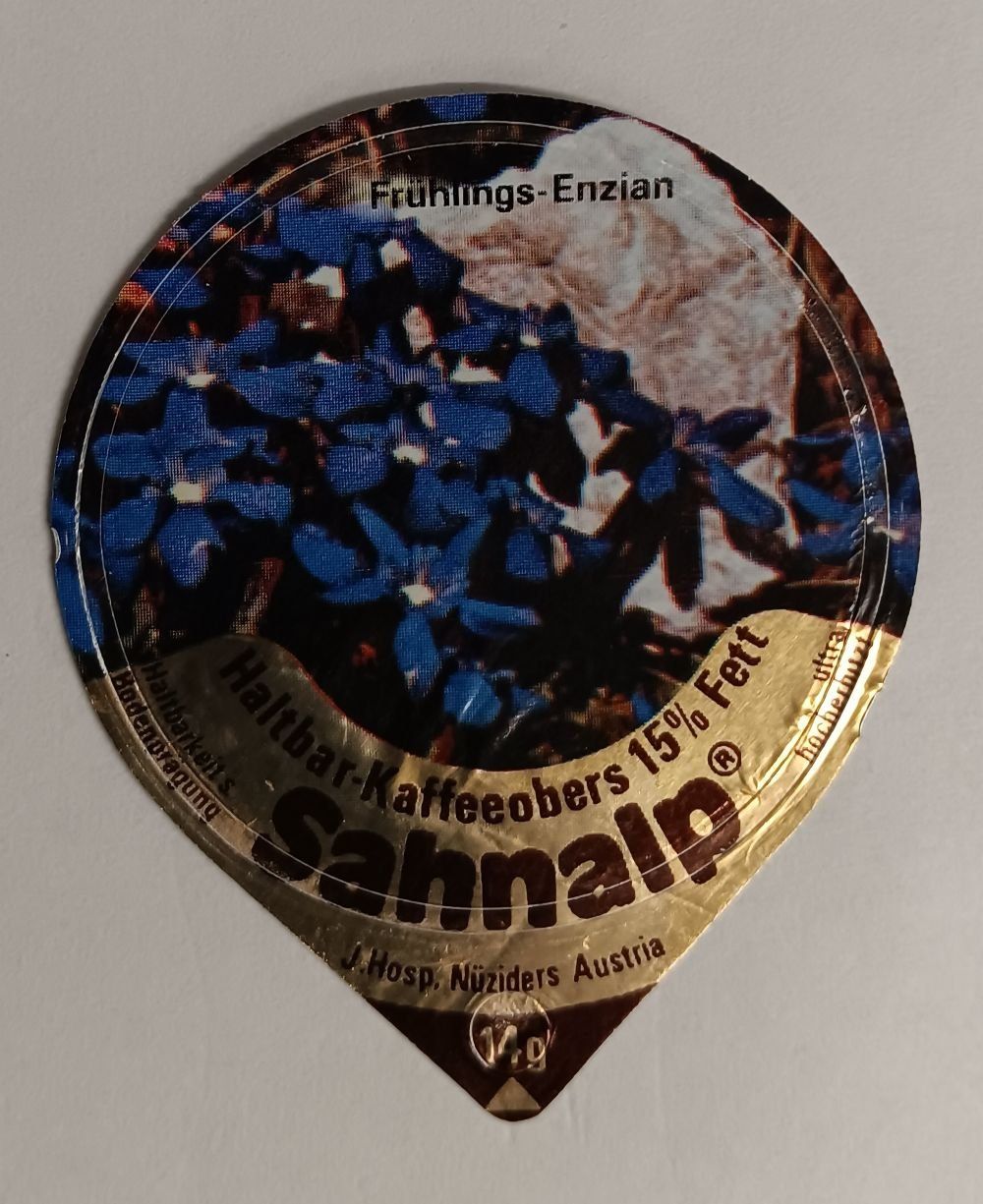 Coperchi dei cremini per caffè: Serie 5 Alpenblumen - I - Nr 12 – Usato da Matzingen venduto da zingana