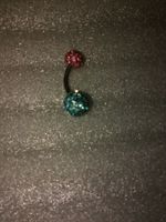 BAUCHNABEL PIERCING,,,MIT ECHT KRISTALL