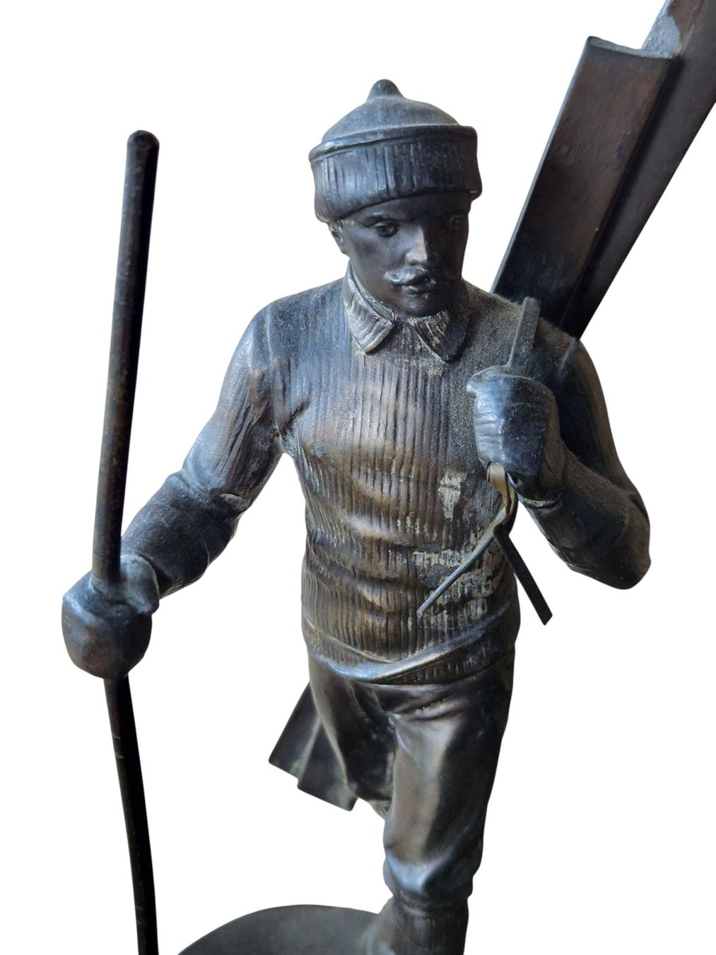 Sculture & Statue: Bronzefigur Skifahrer antik – Usato da Mörschwil venduto da antiksalon21 1