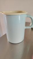 Messbecher 1 Liter Riess Emaille hellblau guter Zustand