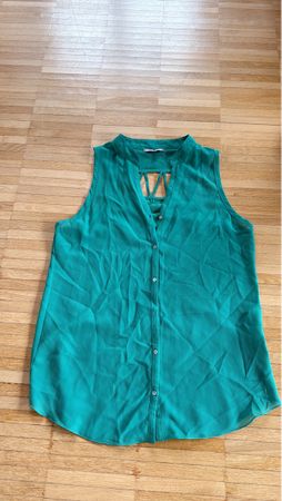 Elegante Smaragdgrüne Bluse Gr. S