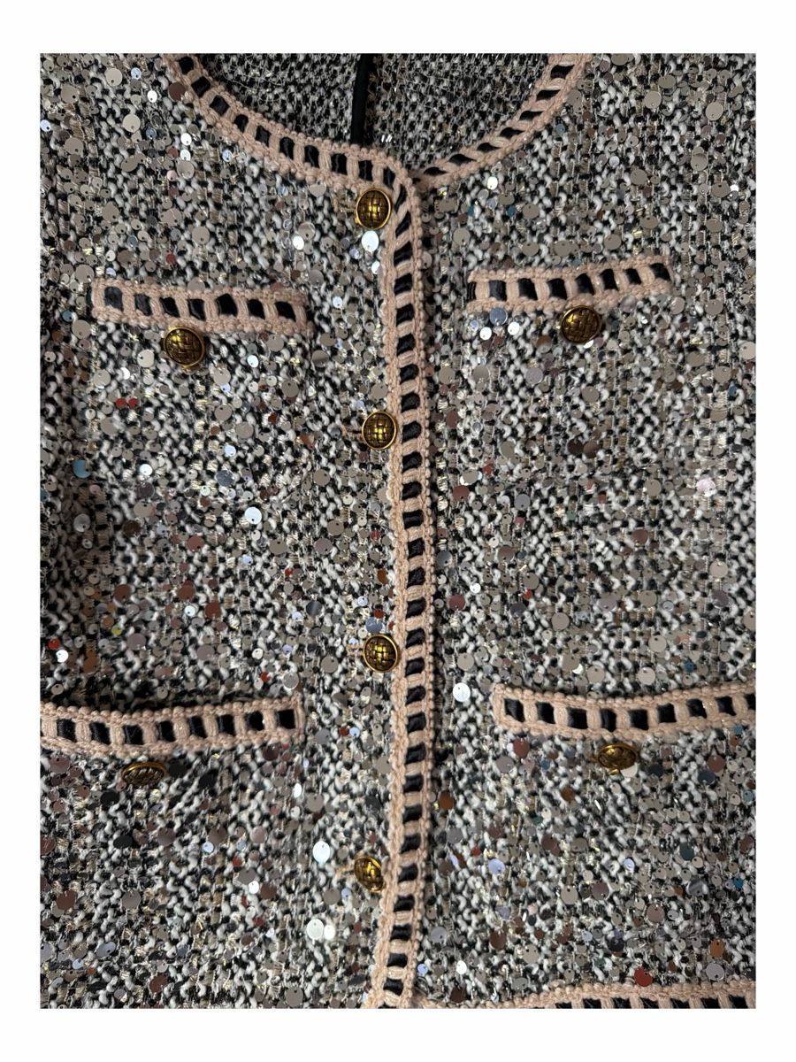 Jacken: Dazy Sequin Tweed Jacket Multicolored Size M – Neu (gemäss Beschreibung) aus Brunnen von Sandy_closet1 1
