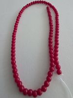 Perlen rot (wie Korallen) Glas 4mm. Strang