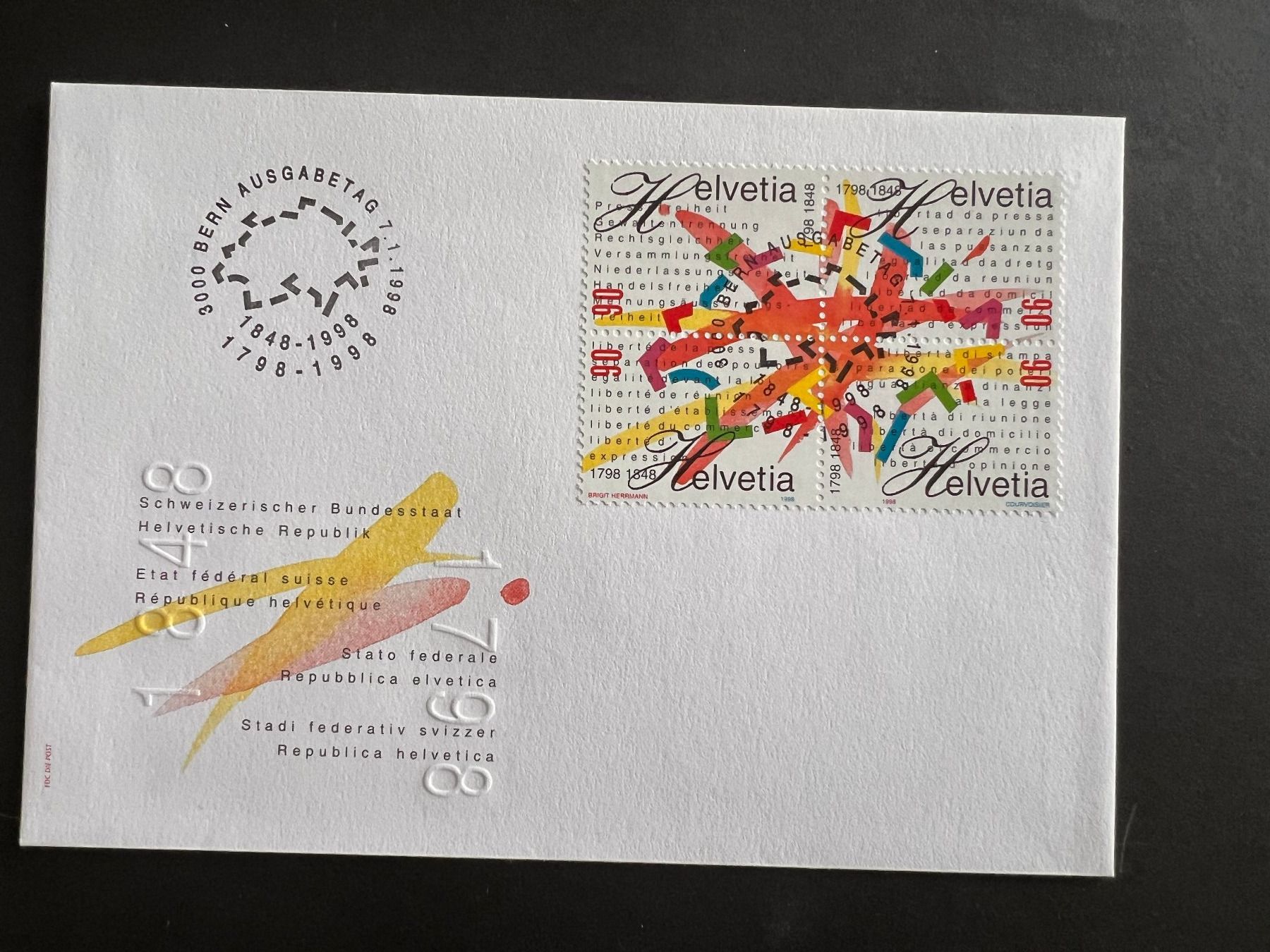 Tutti i francobolli: FDC Brief 1998   (P907) – Usato da Hinwil venduto da Sidi4