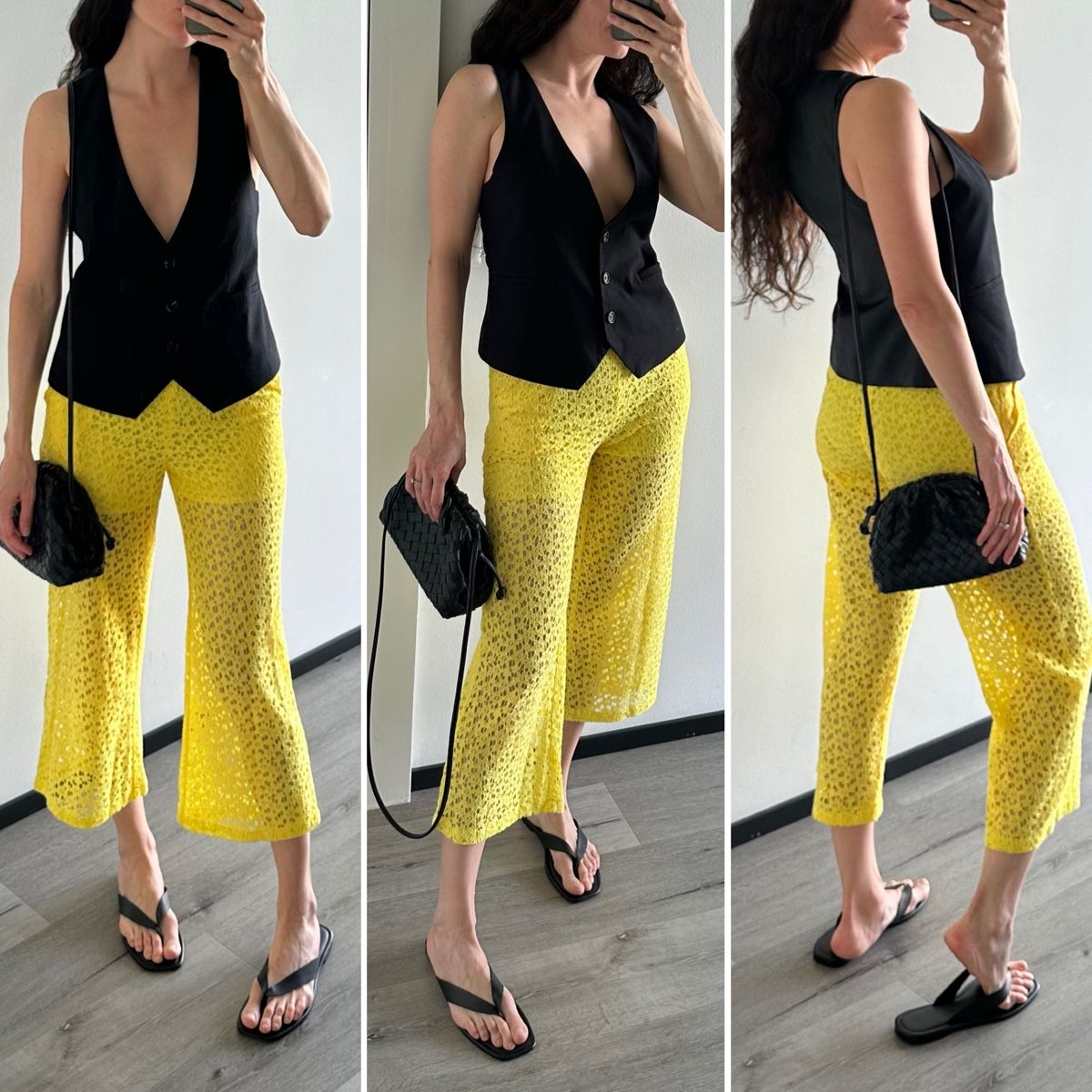 Pantaloni: Pantalon jaune en dentelle – Nuovo (secondo la descrizione) da Biel/Bienne venduto da TanyaM02 2
