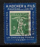 1909 Kochermarke 2b blauer Rahmen, gestempelt
