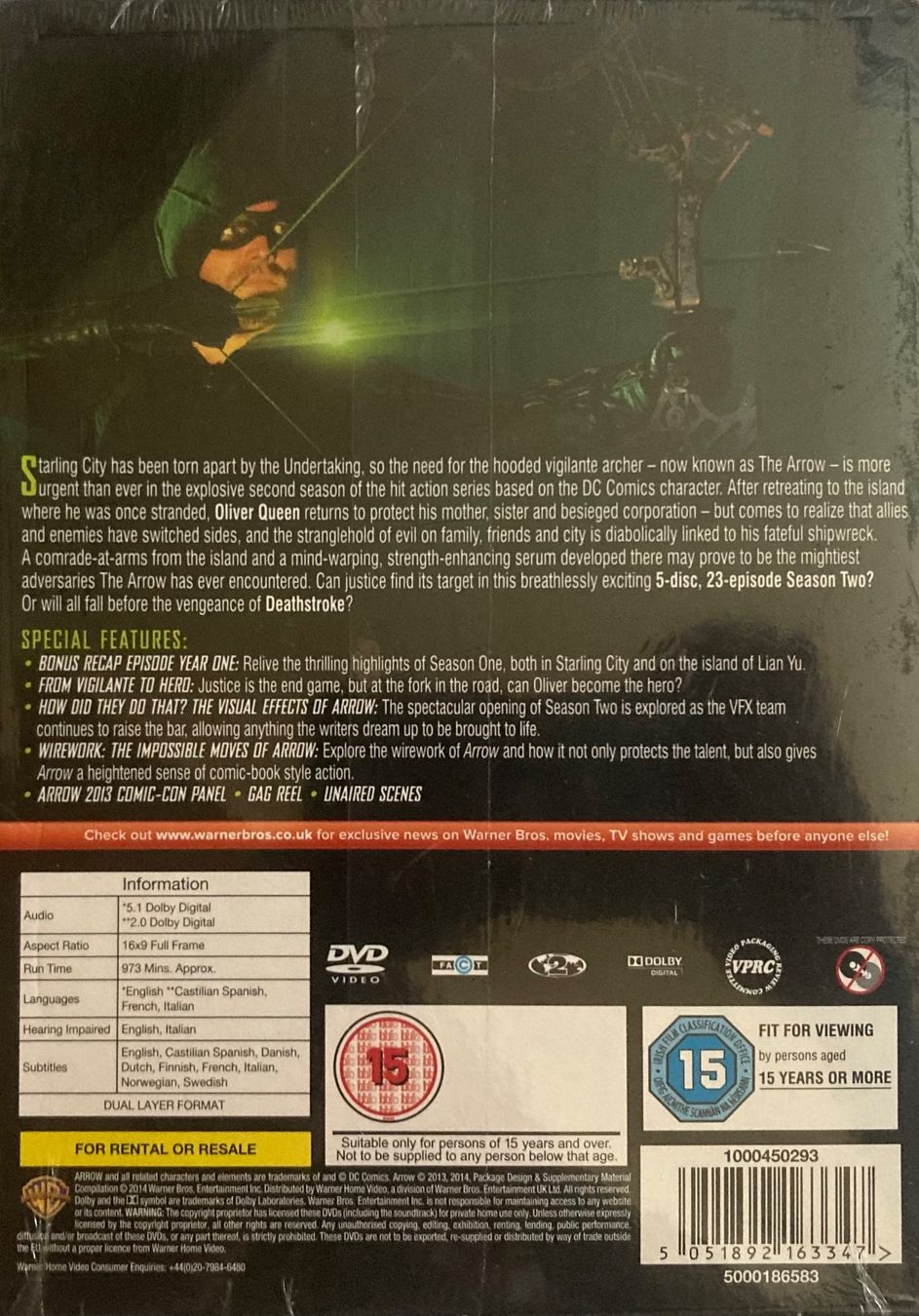 Tutti i DVDs: ARROW (SAISON 2) – Nuovo e nell'imballaggio originale da Poliez-Pittet venduto da Newtown-Records 1