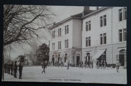 1927 Lausanne  Kaserne  gelaufen schöner Stempel