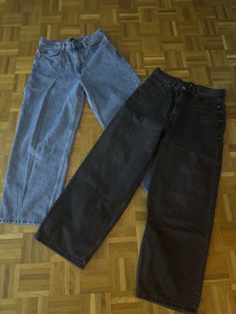 2 H&M Jeans Baggy Fit blau und schwarz wie neu 💰